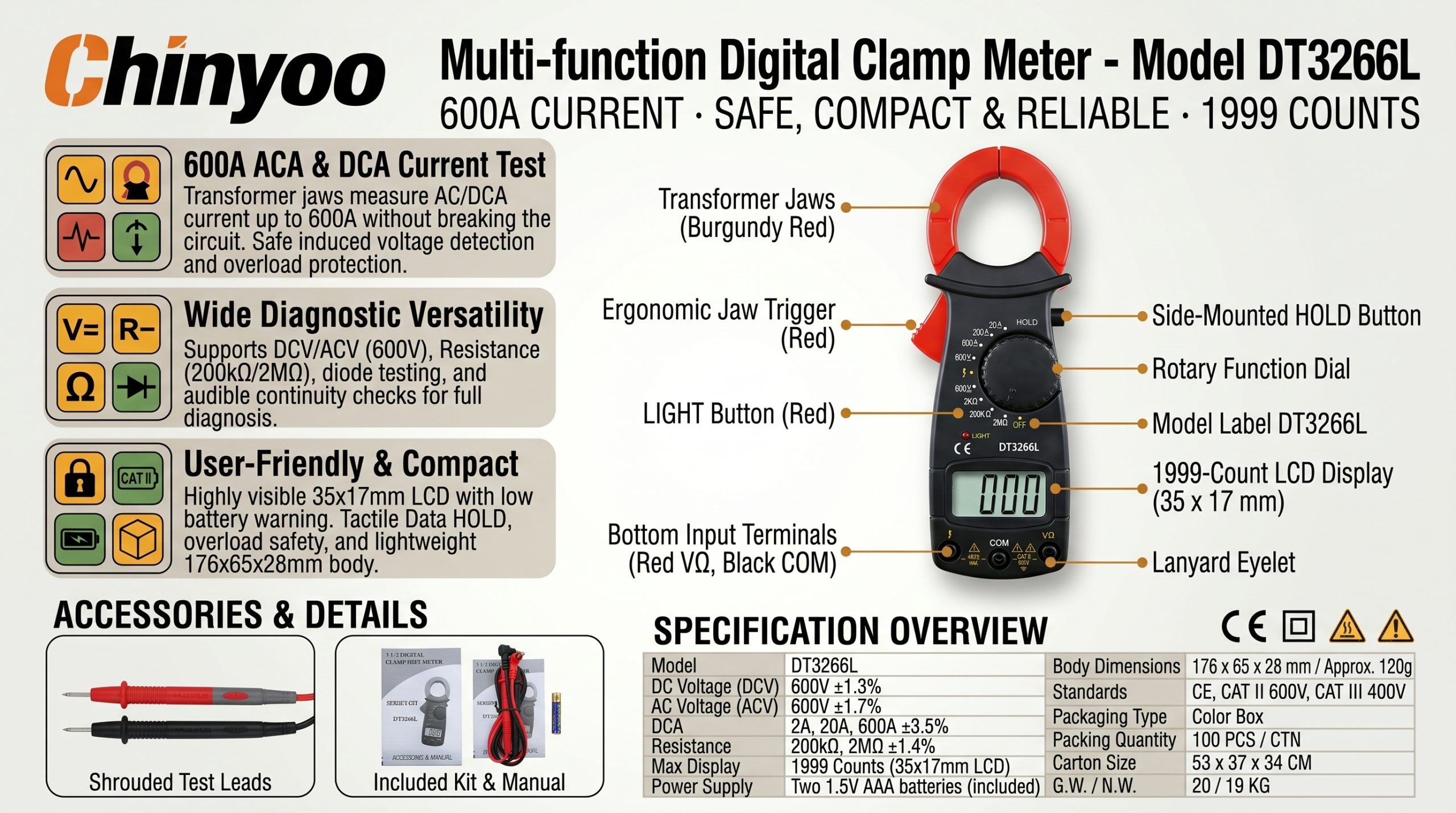138_DT3266L digital clamp meter - Product details