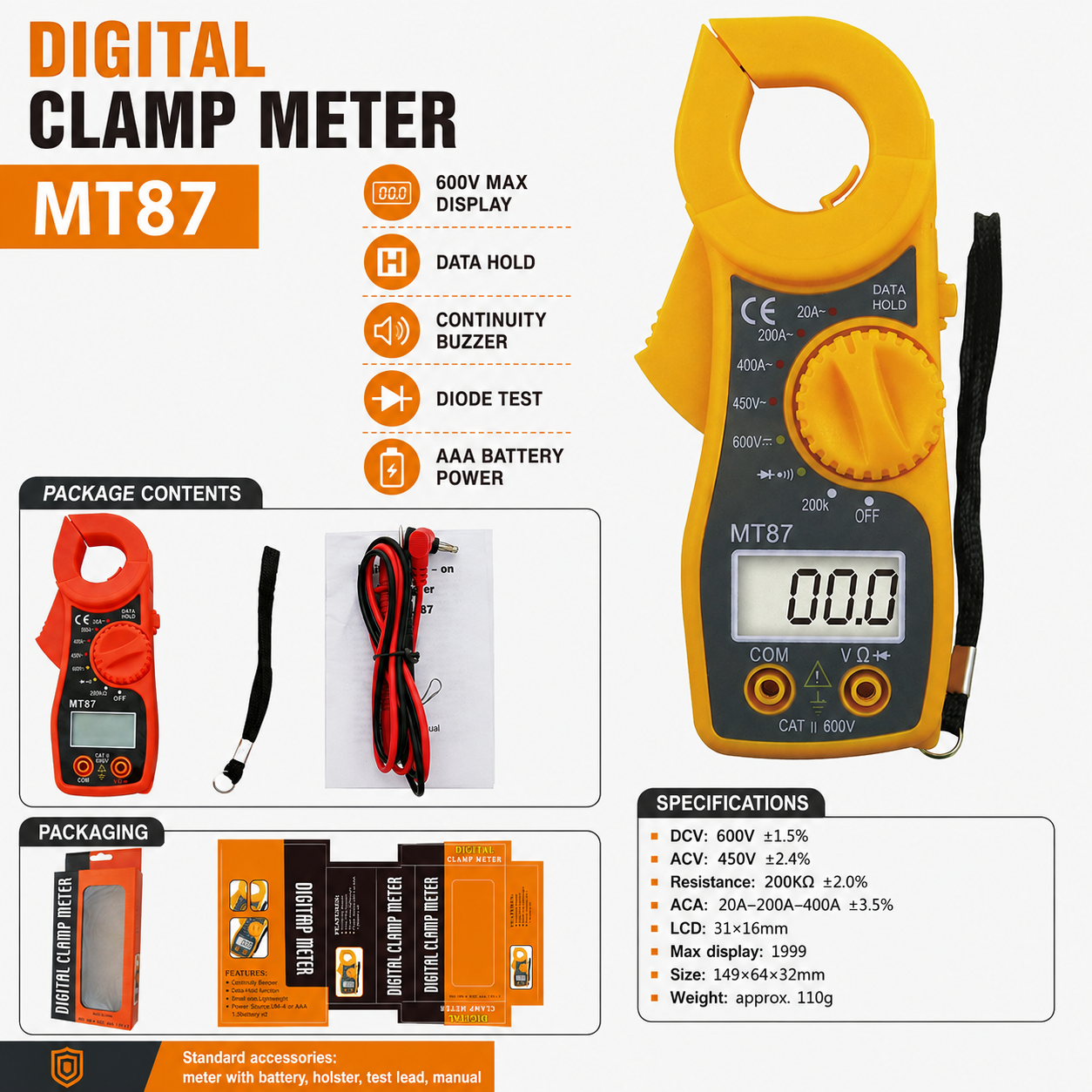 139_MT87 digital clamp meter - Product details