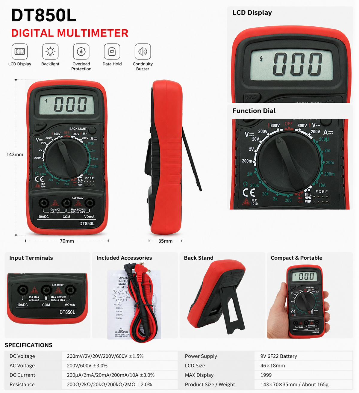 DT850L - Product details