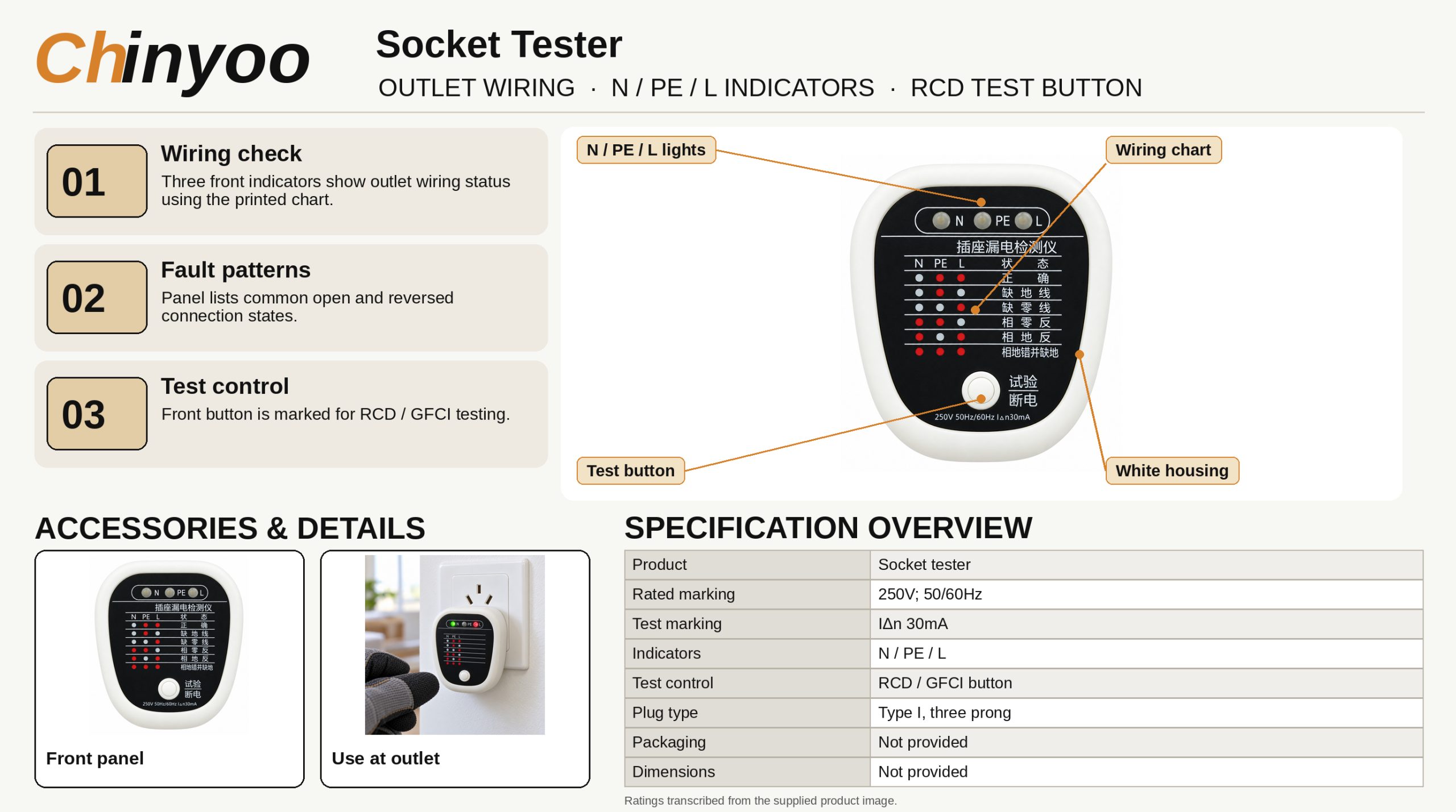 Socket Tester - Product details